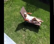 Сексуальную немку трахает на заднем дворе